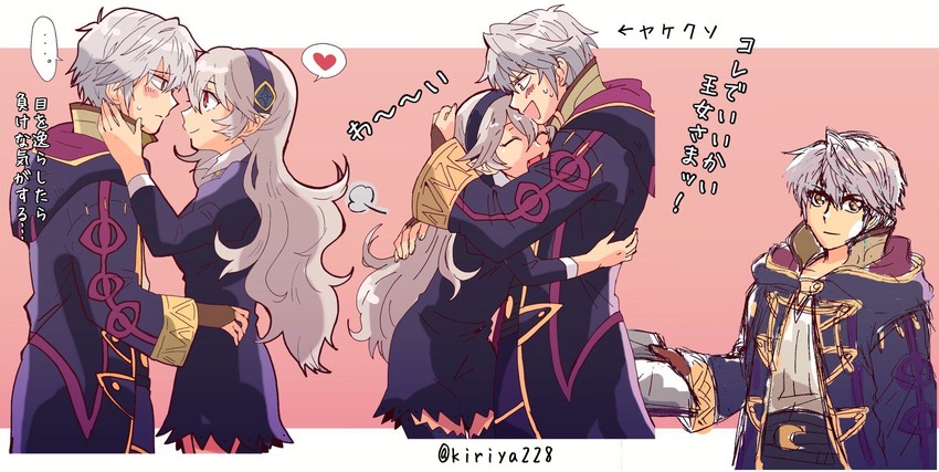 female corrin and male robin (fire emblem and 3 more) drawn by kiriya_(552260)