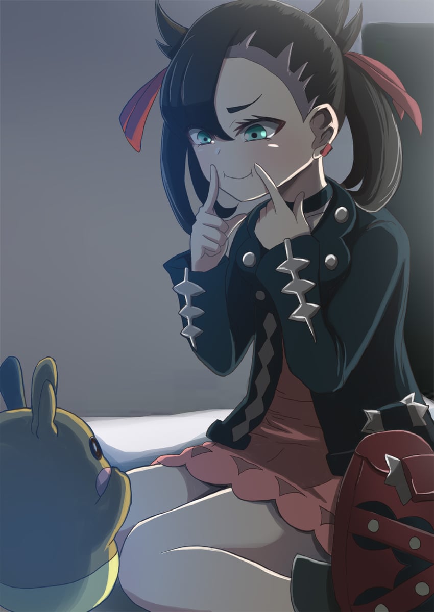 marnie and morpeko (pokemon and 1 more) drawn by ashino_moto