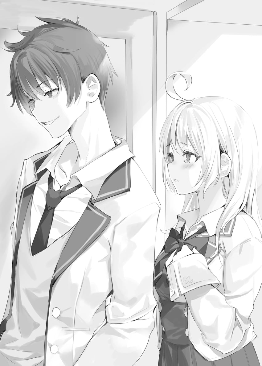 alisa mikhailovna kujou and kuze masachika (tokidoki bosotto roshia-go de dereru tonari no alya-san) drawn by momoko_(momopoco)