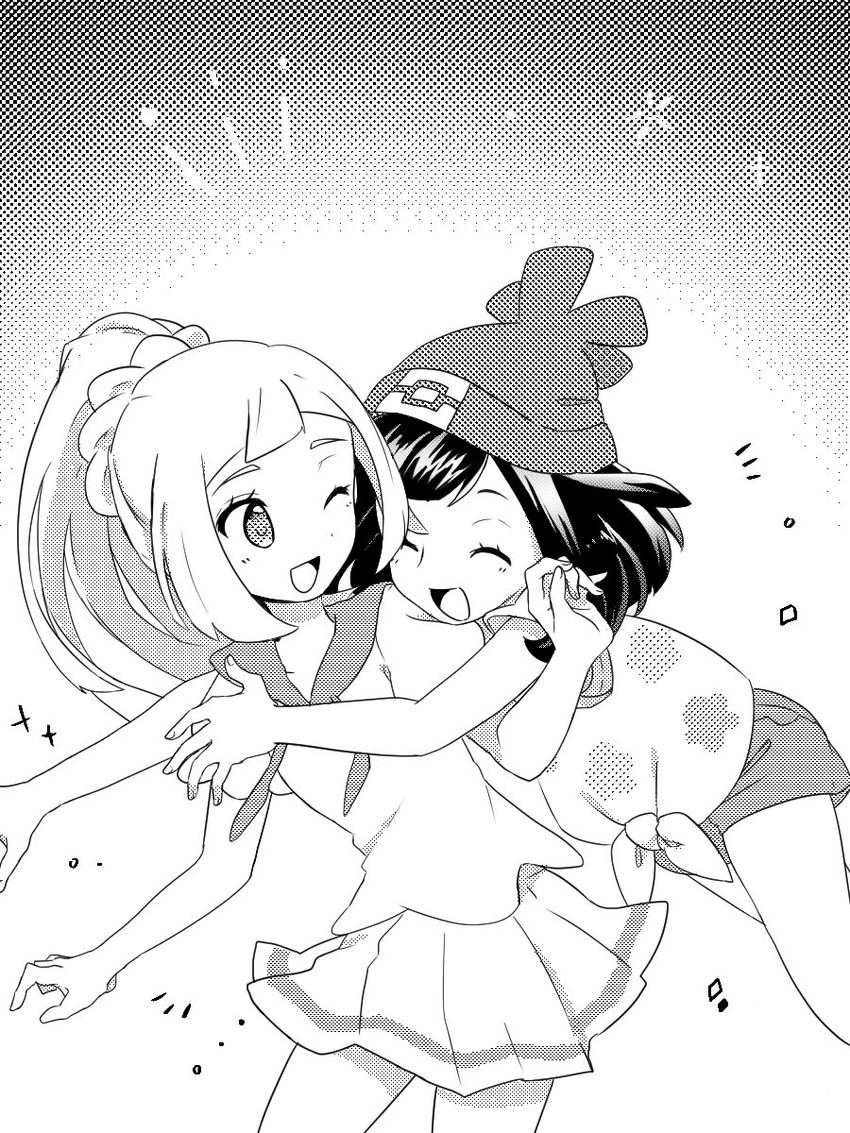 lillie and selene (pokemon and 1 more) drawn by miu_(miuuu_721)