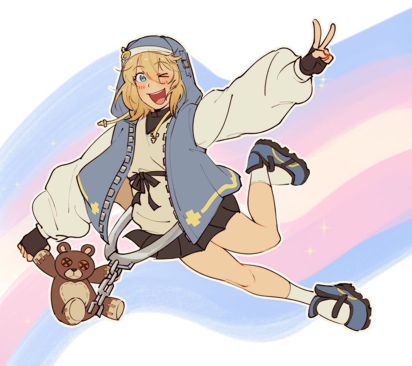 bridget and roger (guilty gear and 1 more) drawn by johan_(deathamaranth)