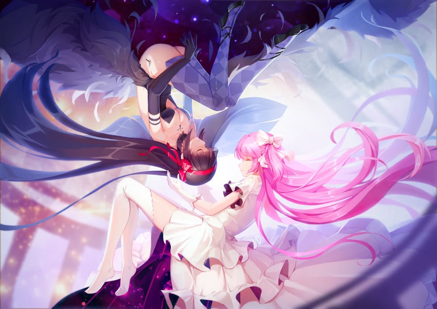 akemi homura, kaname madoka, ultimate madoka, and akuma homura (mahou shoujo madoka magica and 1 more) drawn by my_eight