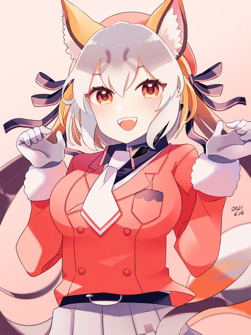 island fox (kemono friends and 1 more) drawn by negishio_mgr