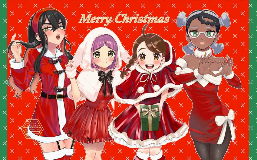 juliana, carmine, lacey, and amarys (pokemon and 1 more) drawn by anko_(ankochan_114)