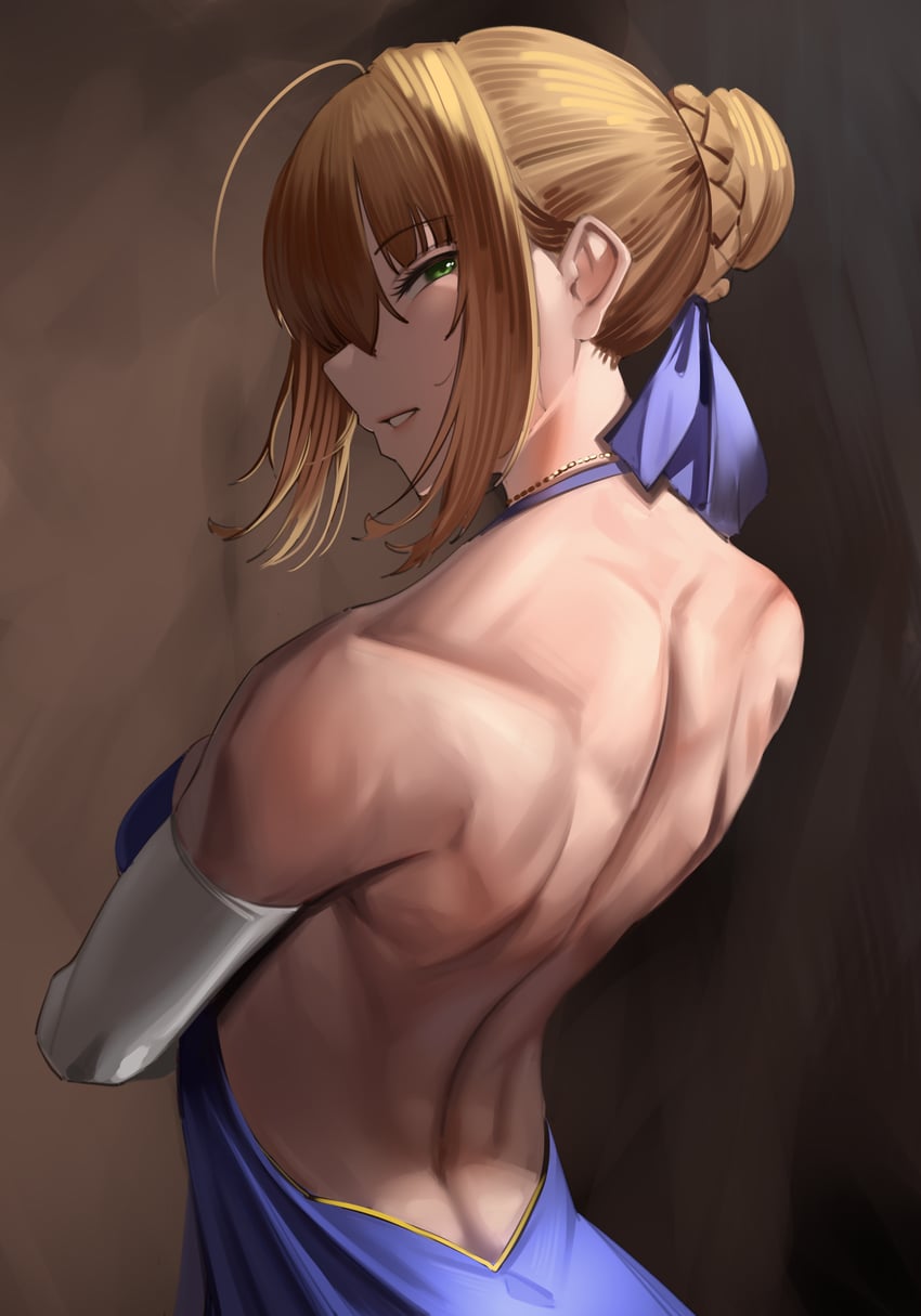 artoria pendragon and saber (fate and 1 more) drawn by harris_hero