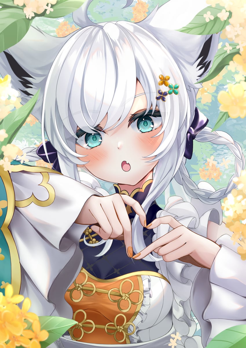 shirakami fubuki (hololive) drawn by mikazuki_cocolo