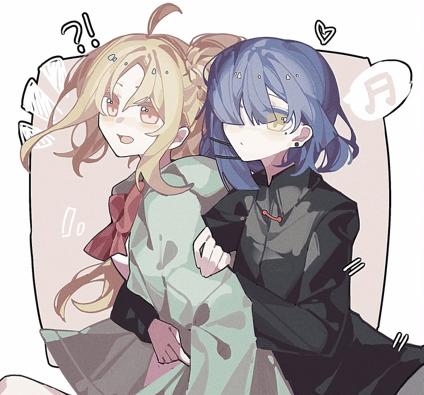 ijichi nijika and yamada ryo (bocchi the rock!) drawn by haobuguniao