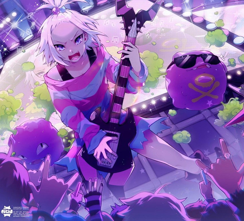 roxie and koffing (pokemon and 1 more) drawn by mazamuno