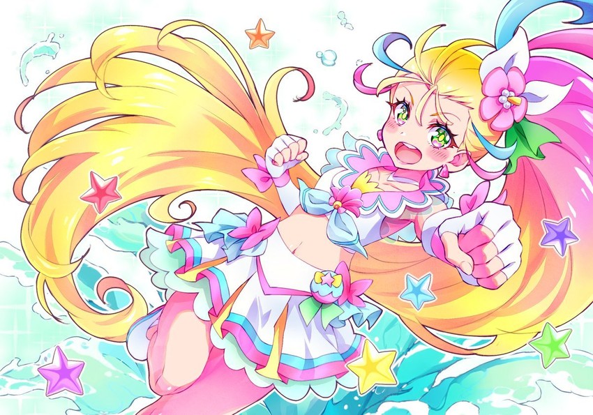 natsuumi manatsu and cure summer (precure and 1 more) drawn by kyoutsuugengo