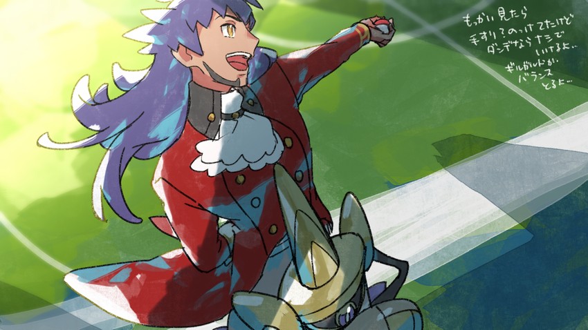 leon and aegislash (pokemon and 1 more) drawn by suruga_dbh