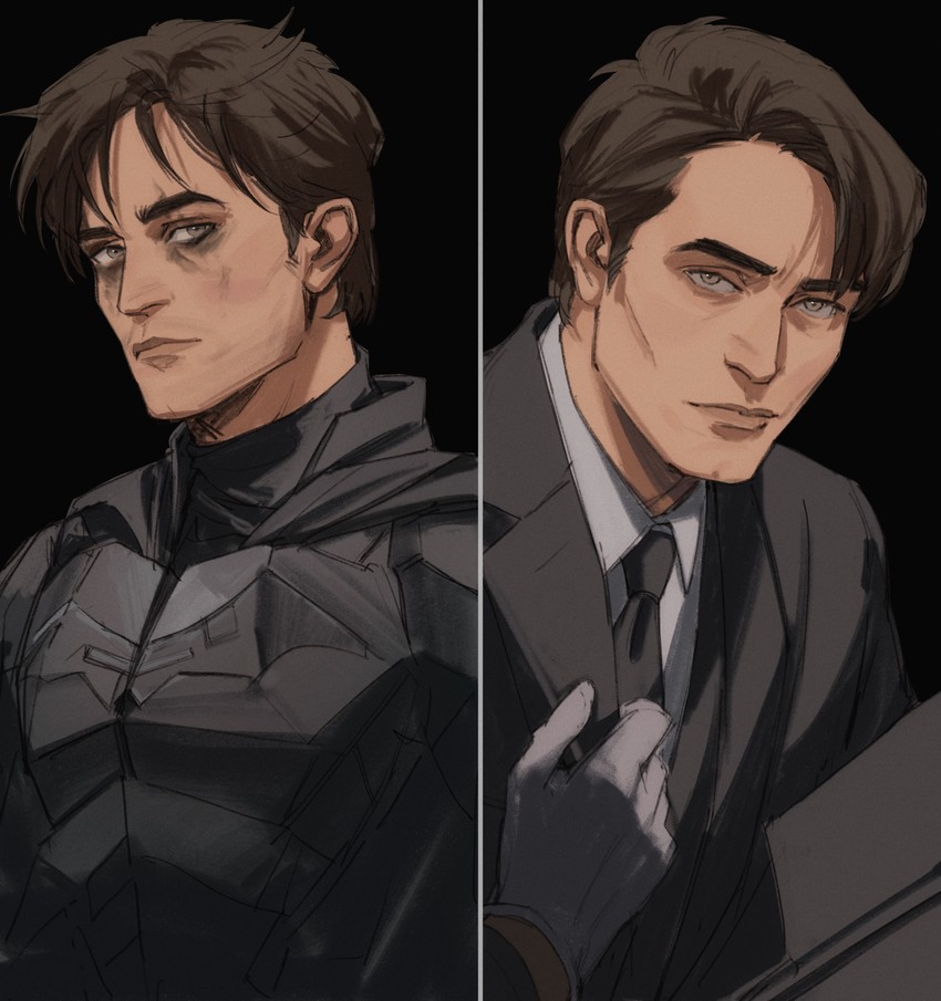 batman and bruce wayne (dc comics and 2 more) drawn by thisuserisalive