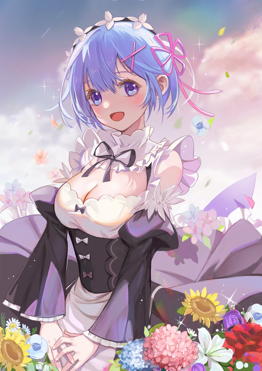 rem (re:zero kara hajimeru isekai seikatsu) drawn by haitu