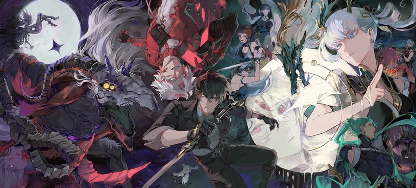 rover, changli, male rover, jinhsi, yangyang, and 11 more (wuthering waves) drawn by pokkkkaringo