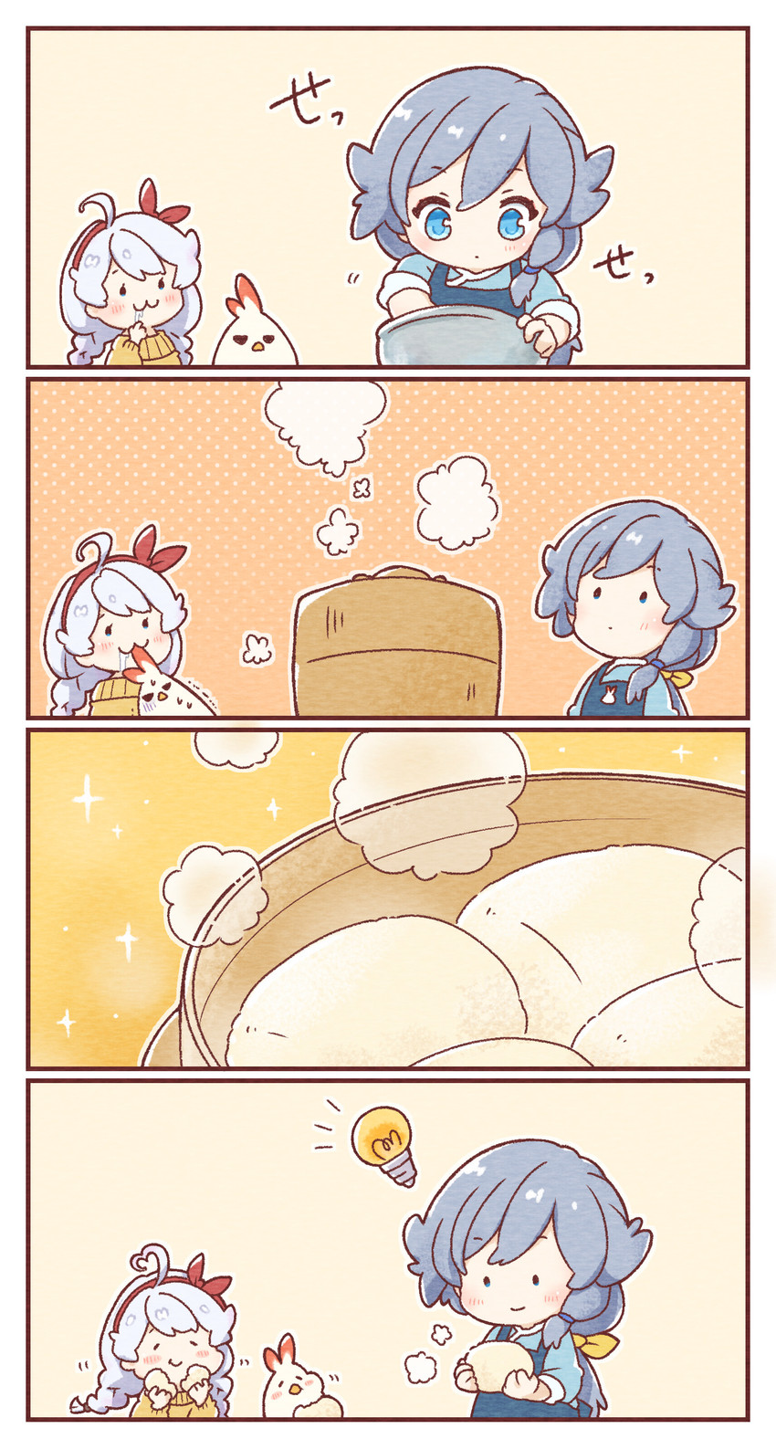kiana kaslana, fu hua, and jingwei (honkai and 1 more) drawn by mon_momu