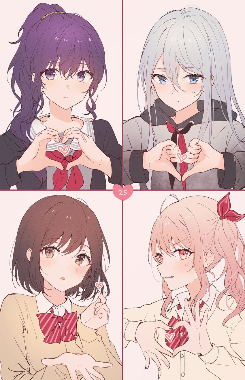 asahina mafuyu, shinonome ena, akiyama mizuki, and yoisaki kanade (project sekai) drawn by tokkyu