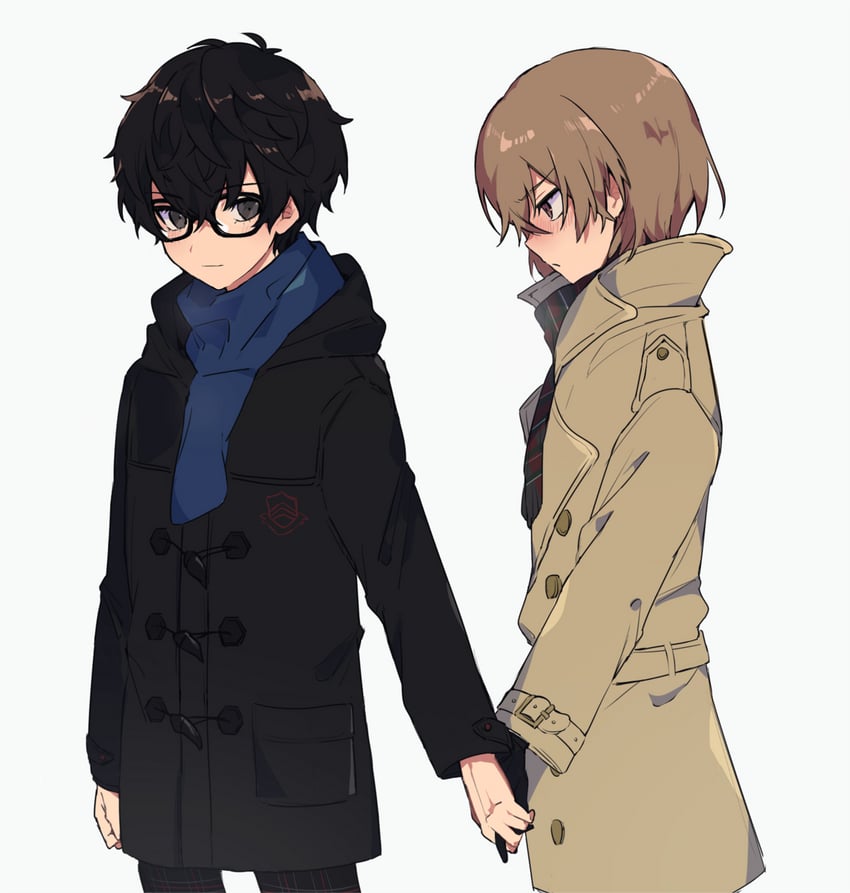 amamiya ren and akechi gorou (persona and 2 more) drawn by mitsu_(cr_kun)