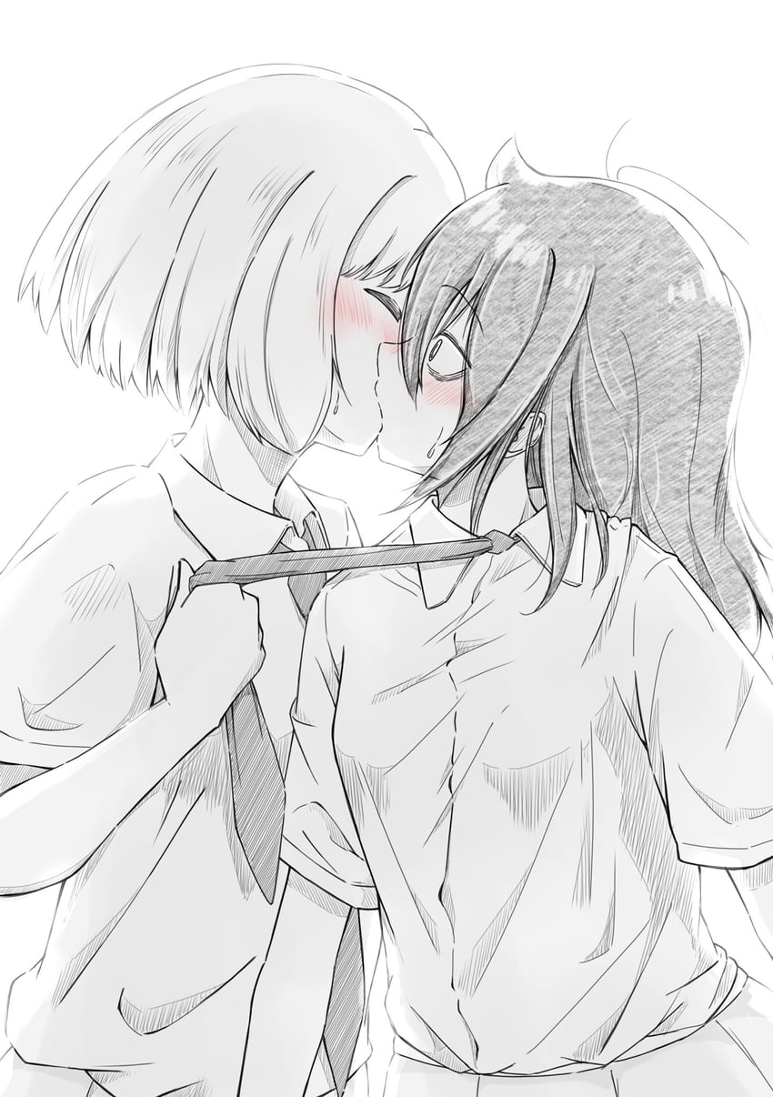 kuroki tomoko and uchi emiri (watashi ga motenai no wa dou kangaetemo omaera ga warui!) drawn by azuminonomizua