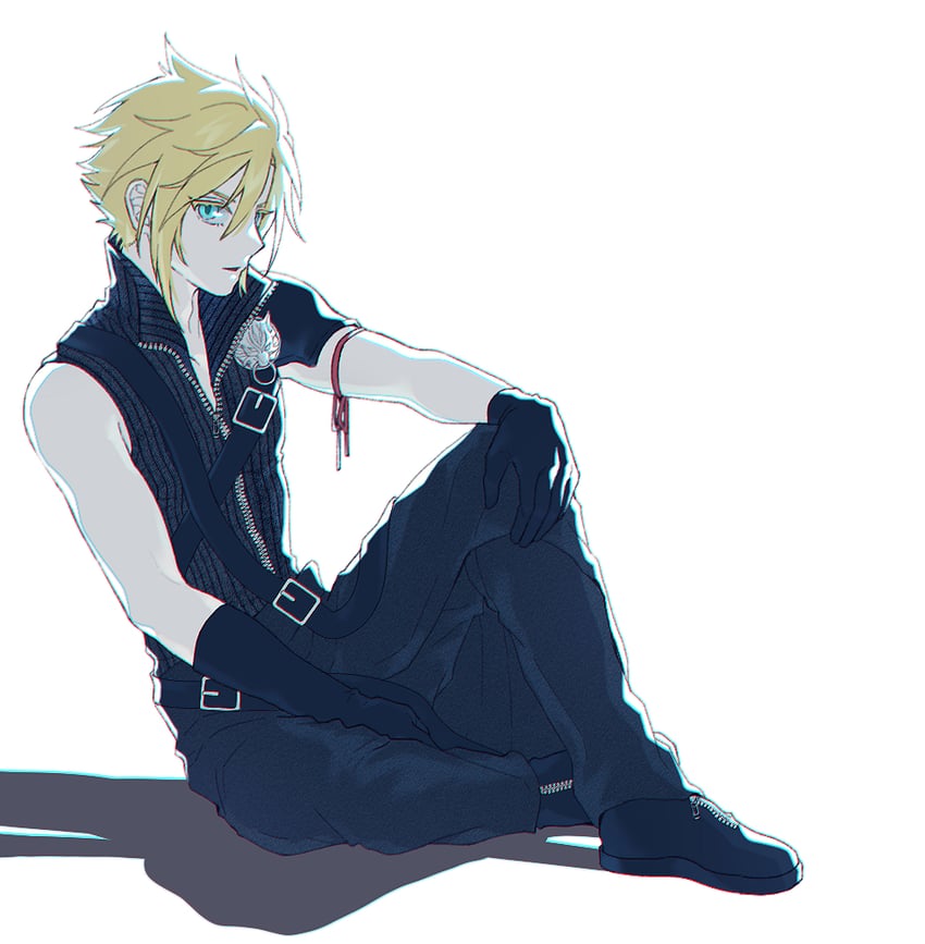 cloud strife (final fantasy and 3 more) drawn by haagi123