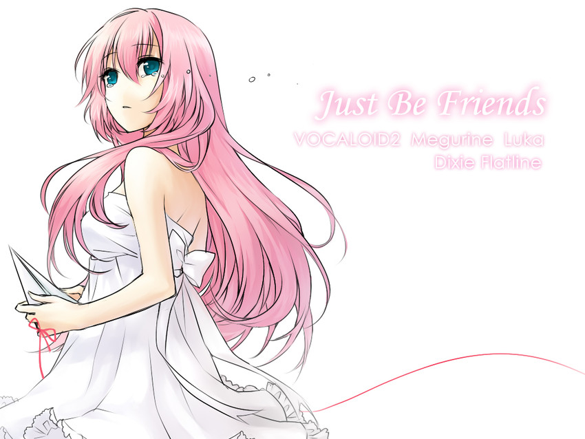 megurine luka (vocaloid and 1 more) drawn by rella
