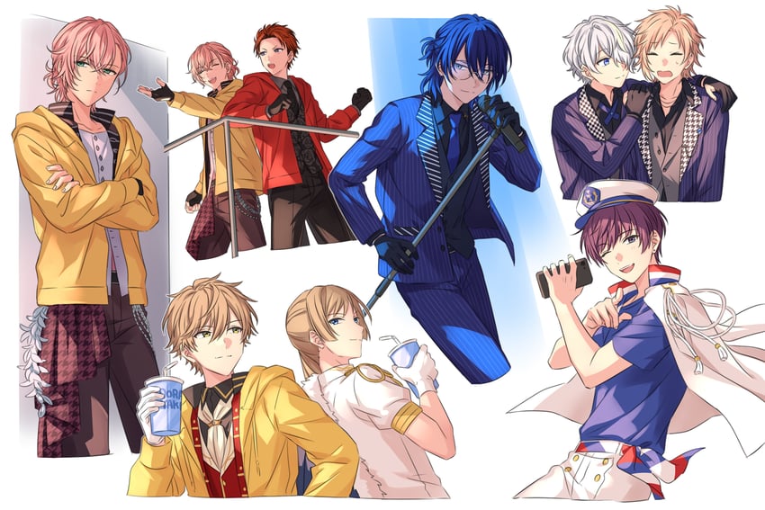 sakurai momose, ukima shiro, yarai rikka, henmi sora, kisaki chihiro, and 3 more (on air!) drawn by sekina