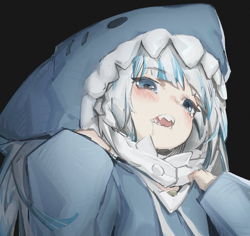 gawr gura (hololive and 1 more) drawn by chunkyeggy