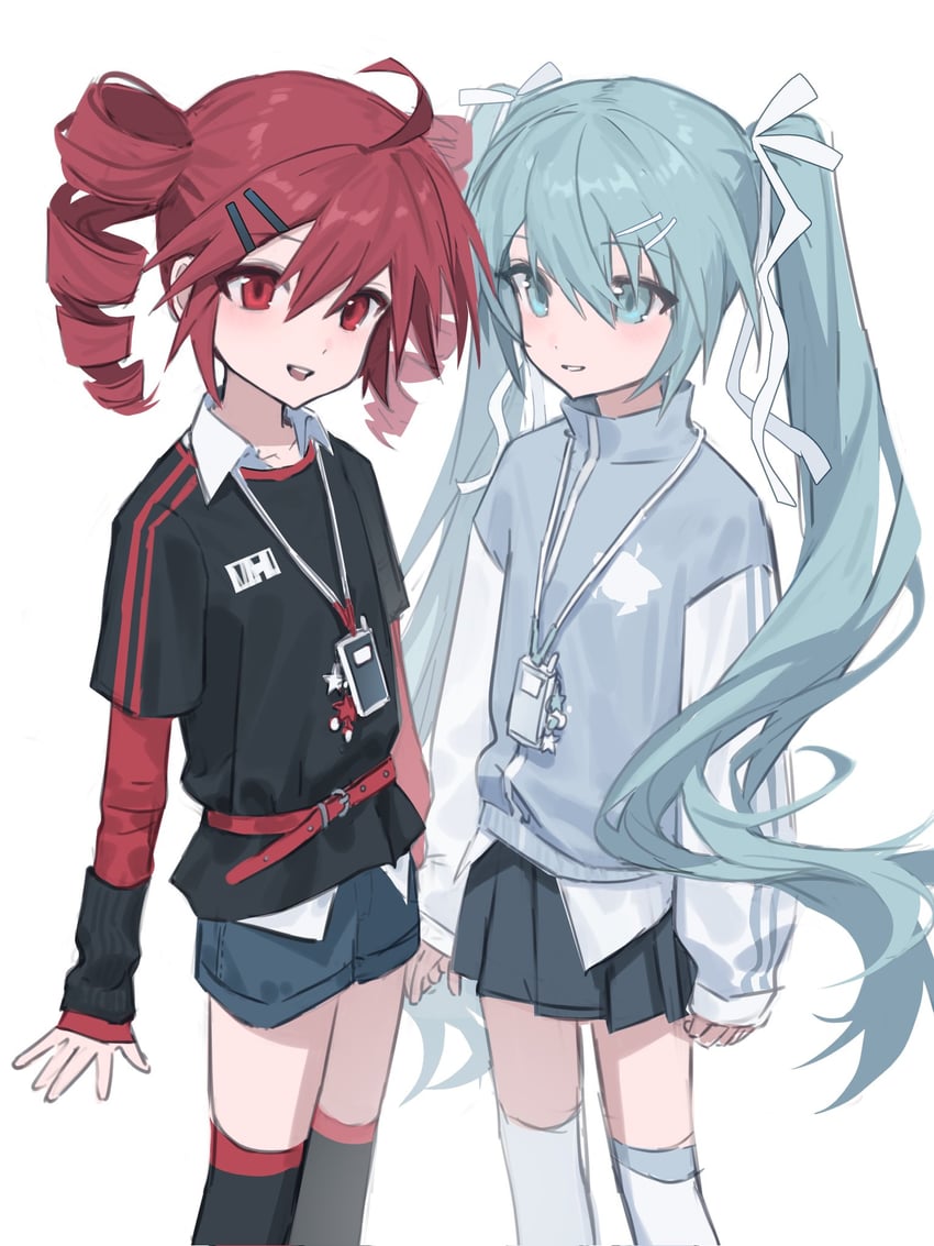 hatsune miku and kasane teto (vocaloid and 1 more) drawn by madoka066