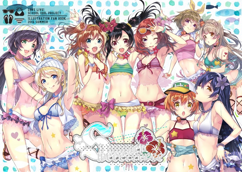 nishikino maki, tojo nozomi, sonoda umi, yazawa nico, ayase eli, and 4 more (love live! and 1 more) drawn by hario_4