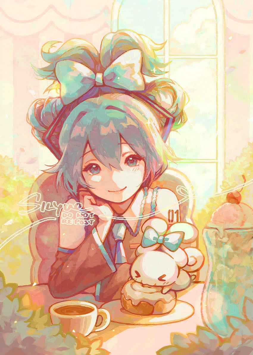 hatsune miku, cinnamoroll, and cinnamiku (vocaloid and 2 more) drawn by silyue