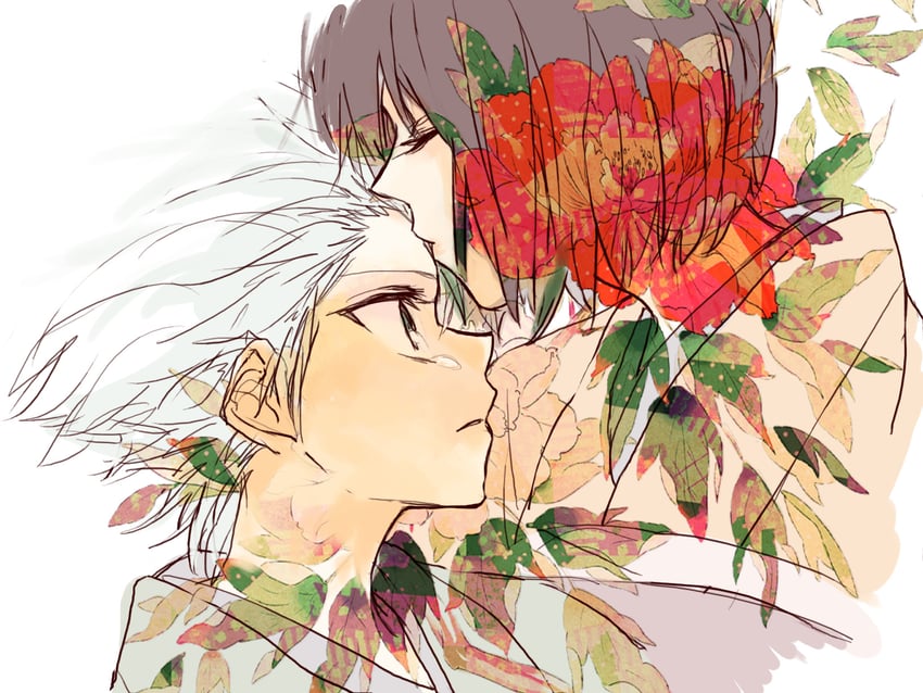 hitsugaya toushirou and hinamori momo (bleach) drawn by tama-chan_(momomomijisakura)