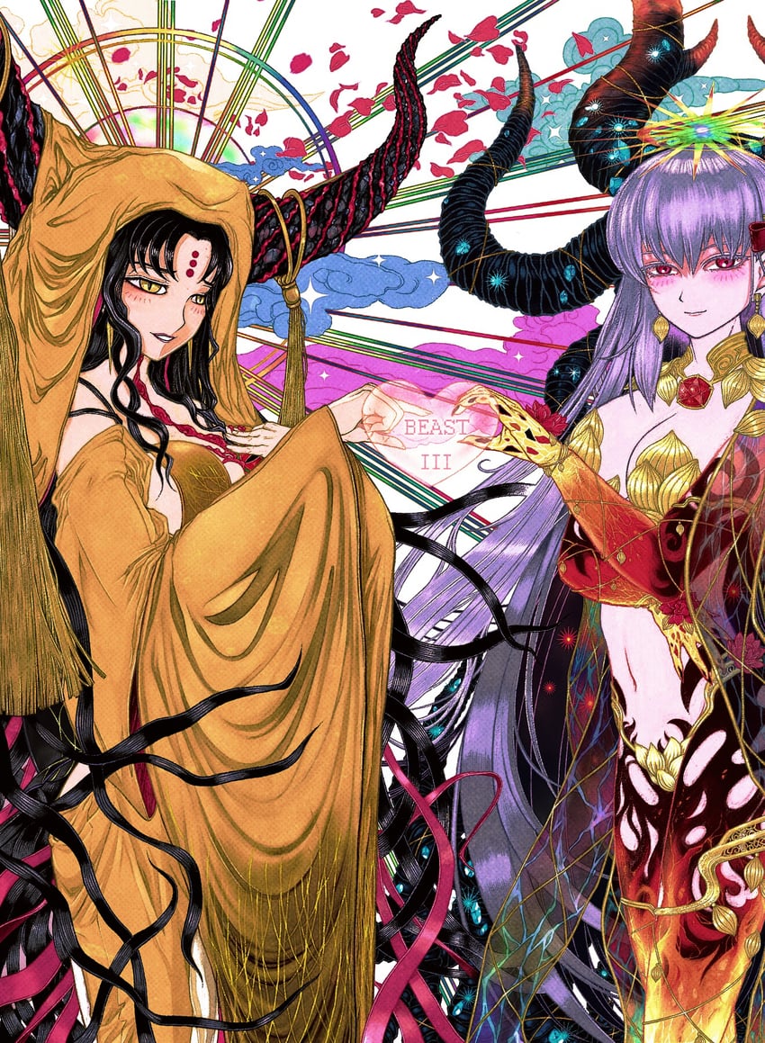 sessyoin kiara and kama (fate and 1 more) drawn by philocne