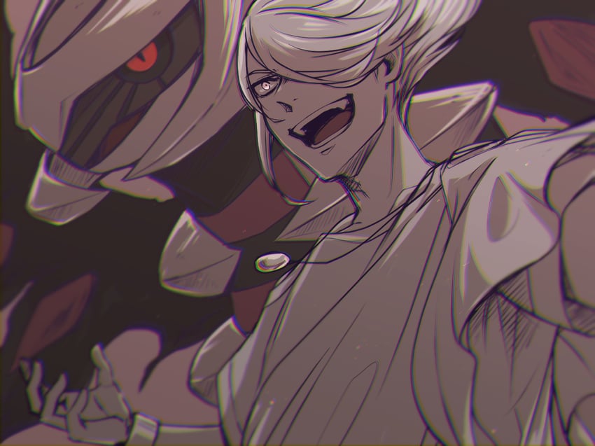 volo and giratina (pokemon and 1 more) drawn by rigu_(aiide)