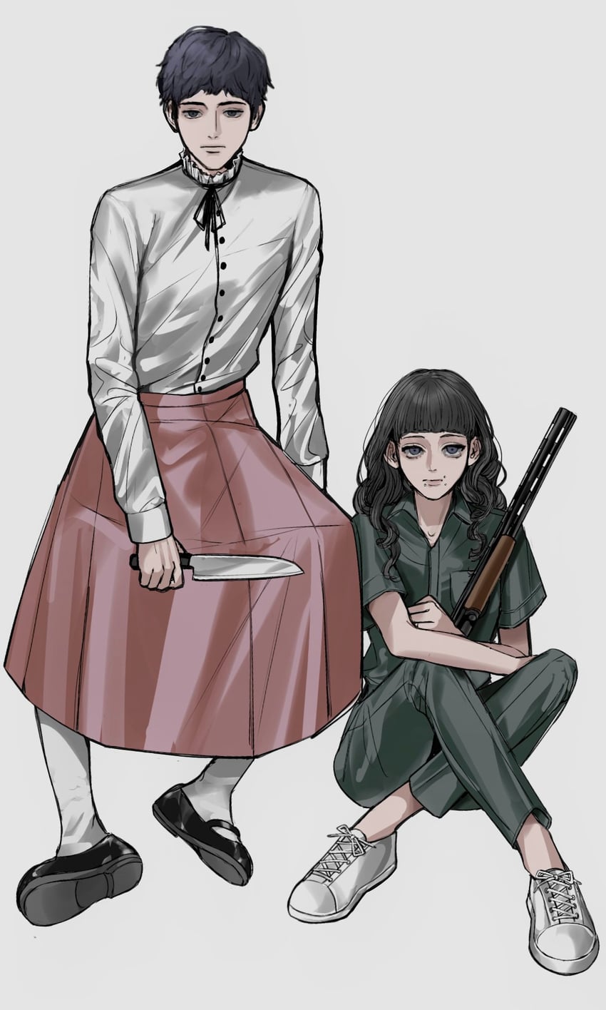 marina and levi (fear & hunger and 1 more) drawn by amikoiiko