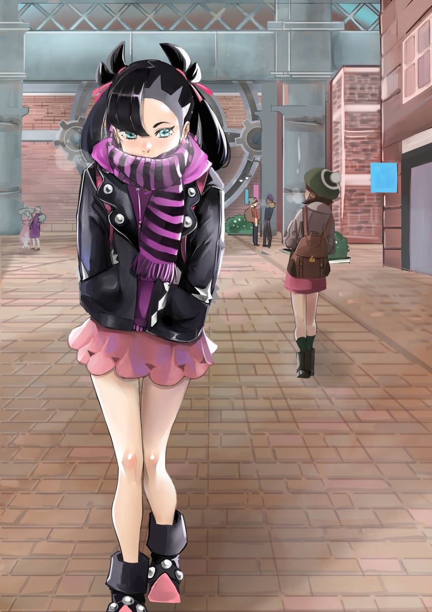 marnie, gloria, hop, victor, bede, and 1 more (pokemon and 1 more) drawn by jitome_no_tsugumi