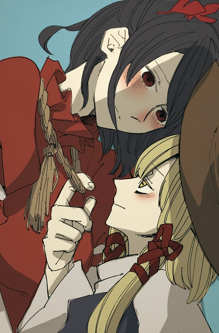 moriya suwako and yasaka kanako (touhou) drawn by whoru