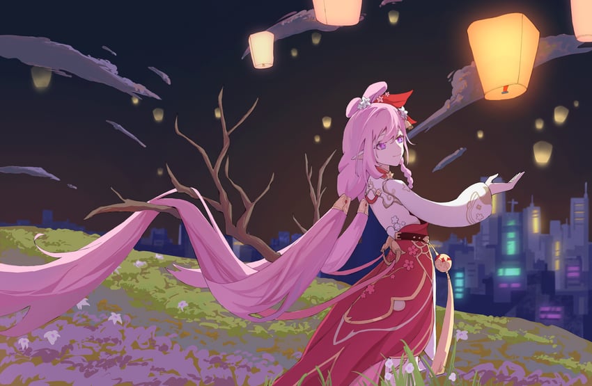 elysia (honkai and 1 more) drawn by rio_(user_kzxp8757)