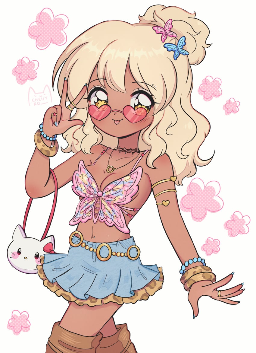 hello kitty (original and 2 more) drawn by chellyko