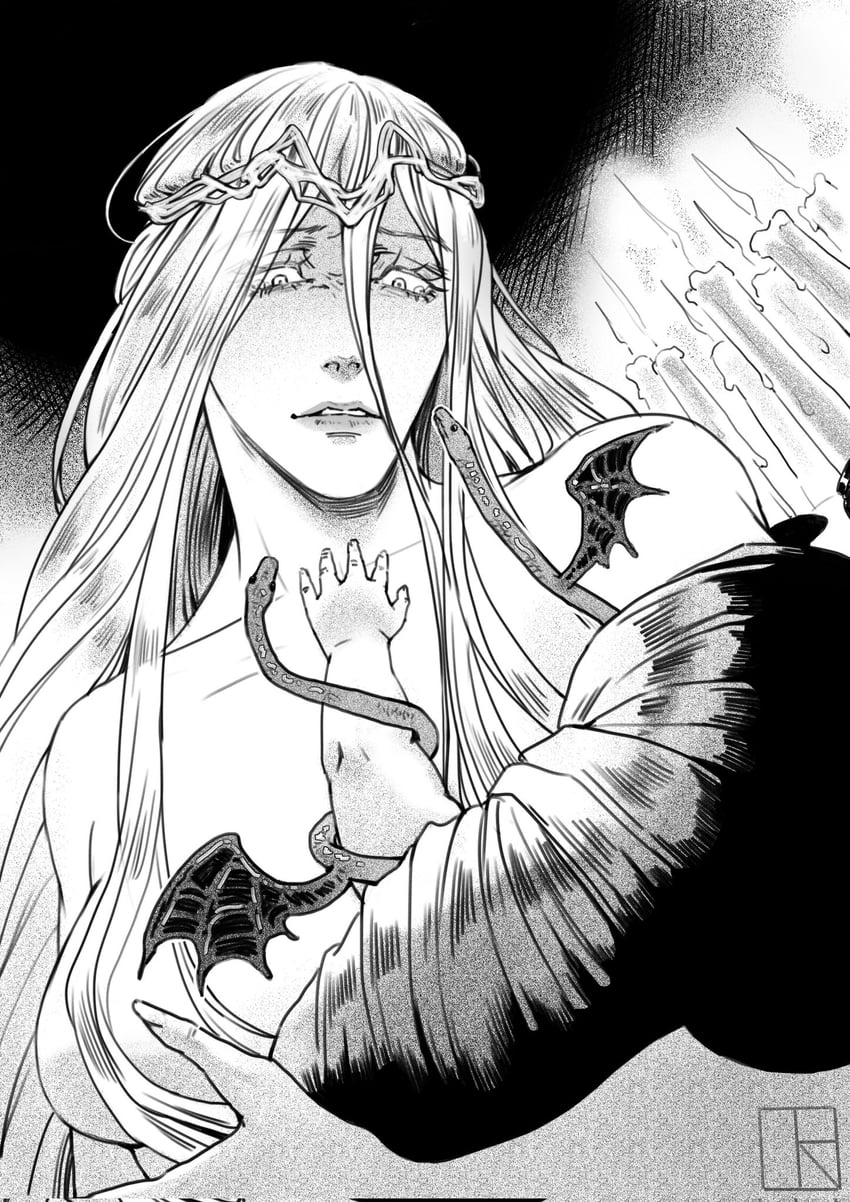 queen marika the eternal and messmer the impaler (elden ring and 1 more) drawn by crystal78237088