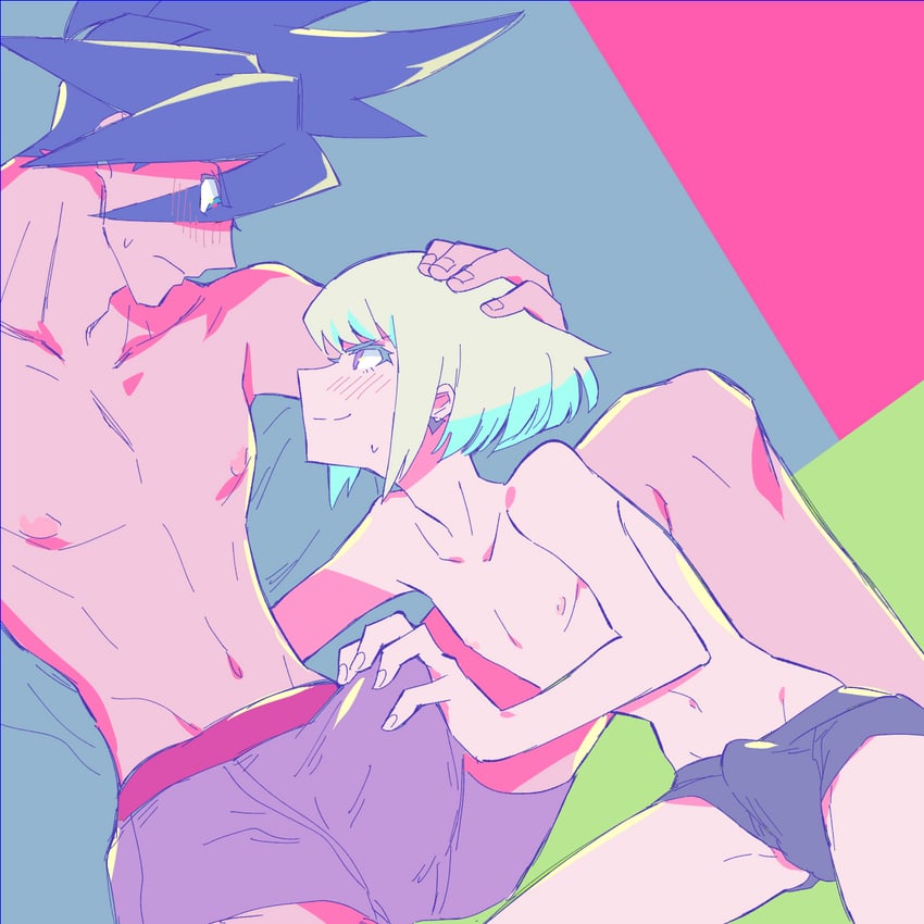 lio fotia and galo thymos (promare) drawn by wazuka_(wzzc)