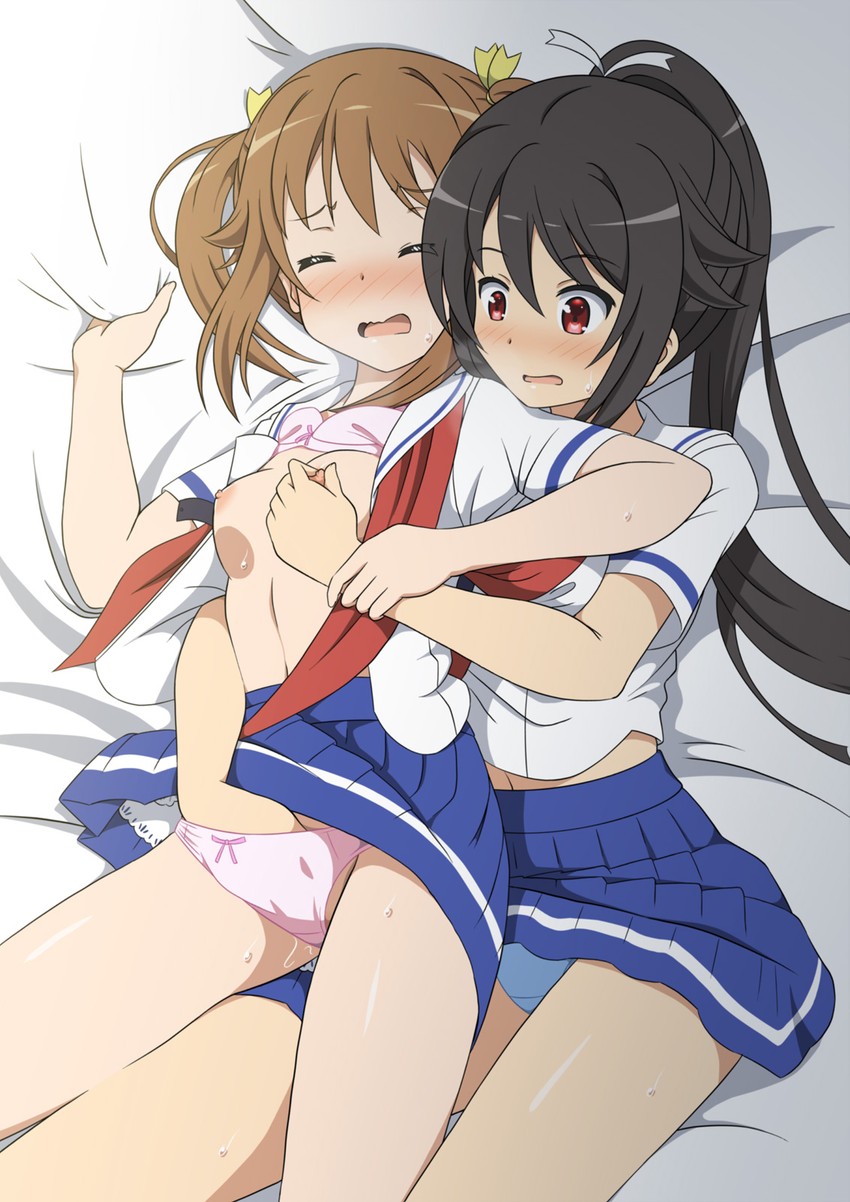 misaki akeno and munetani mashiro (high school fleet) drawn by hiraizumi_(mugenkidousha)