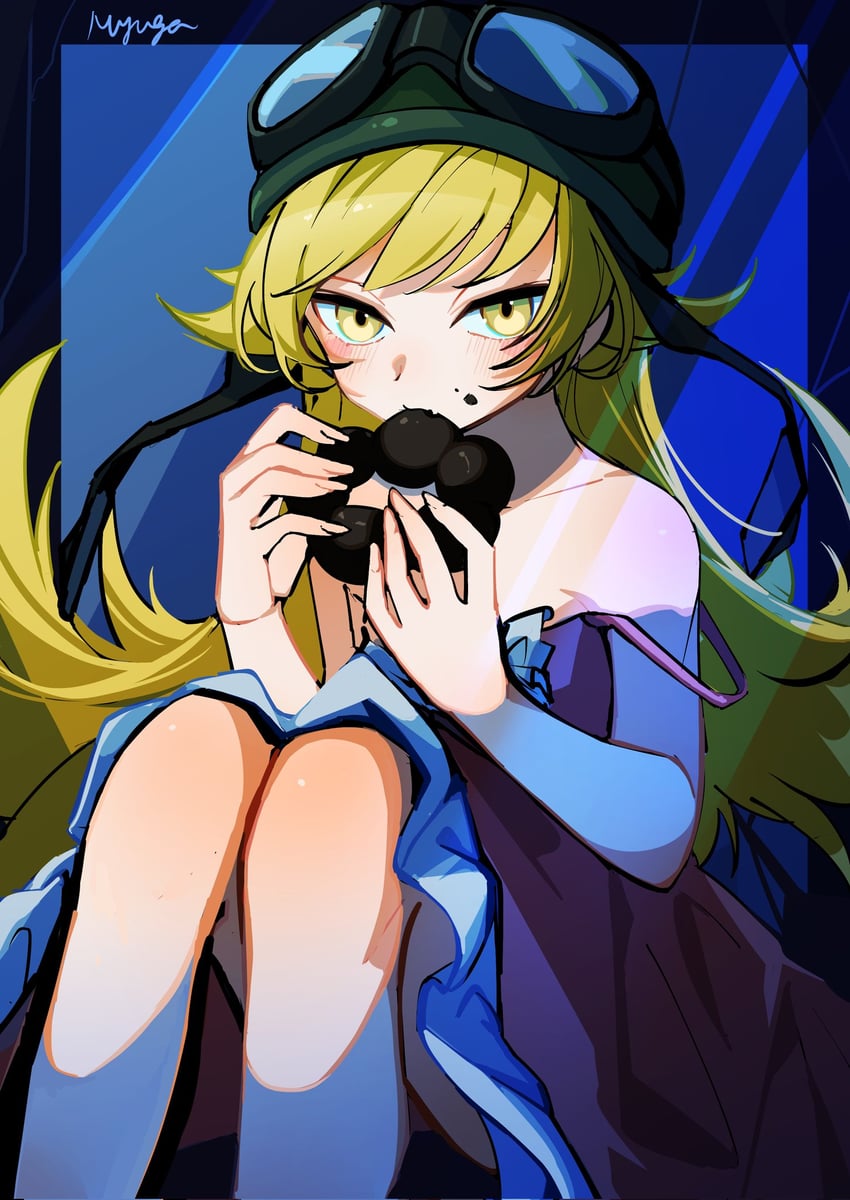 oshino shinobu (monogatari and 1 more) drawn by myuga66666