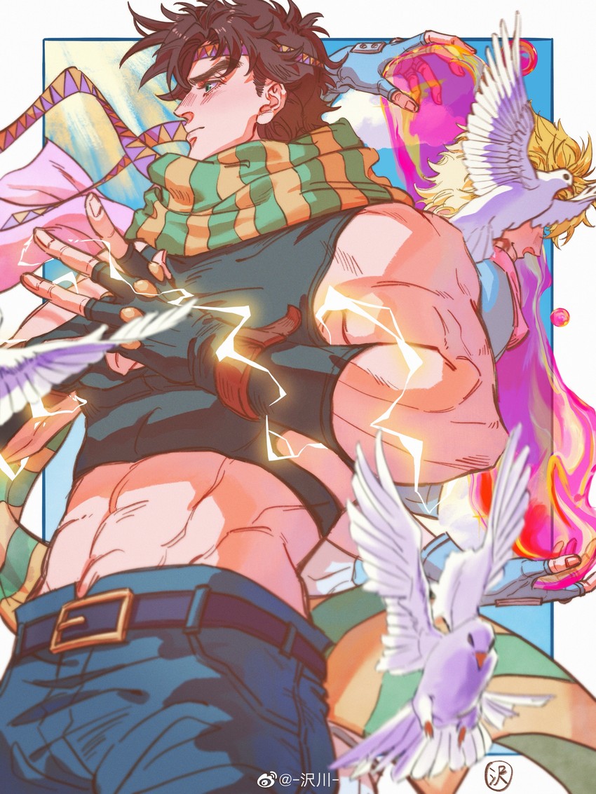 joseph joestar and caesar anthonio zeppeli (jojo no kimyou na bouken and 1 more) drawn by zechuan