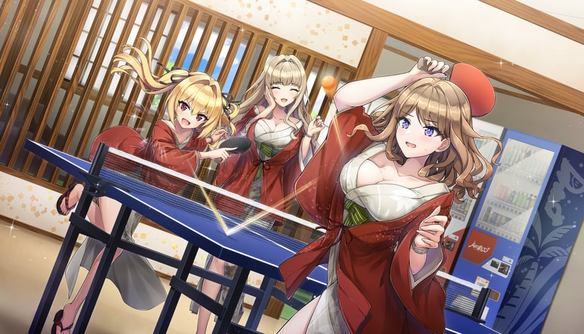 kirahoshi kanna, suminoe shion, and kazami ellen (dolphin wave) drawn by ootomo_takuji