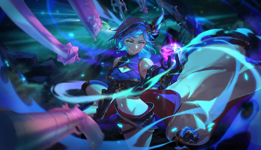 djeeta and guider to the eternal edge (granblue fantasy) drawn by li-mi