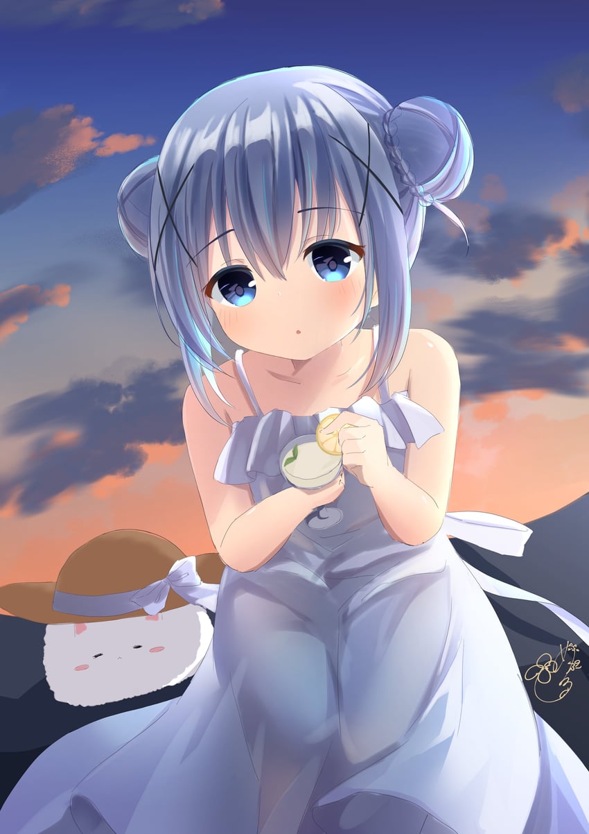 kafuu chino and tippy (gochuumon wa usagi desu ka?) drawn by maple_0126