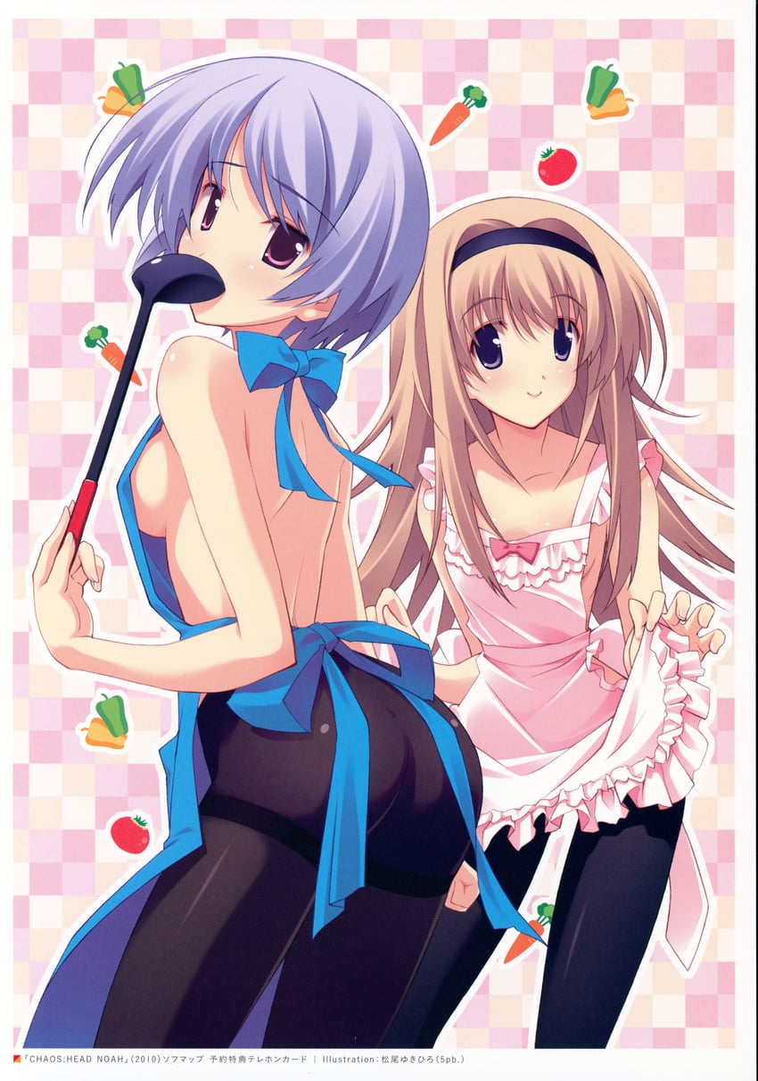 nishijou nanami and kishimoto ayase (chaos;head) drawn by matsuo_yukihiro