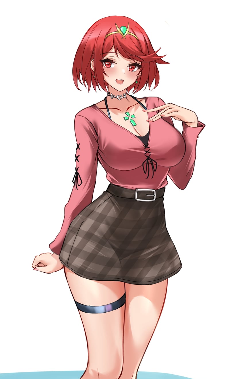 pyra (xenoblade chronicles and 1 more) drawn by parfait_desu