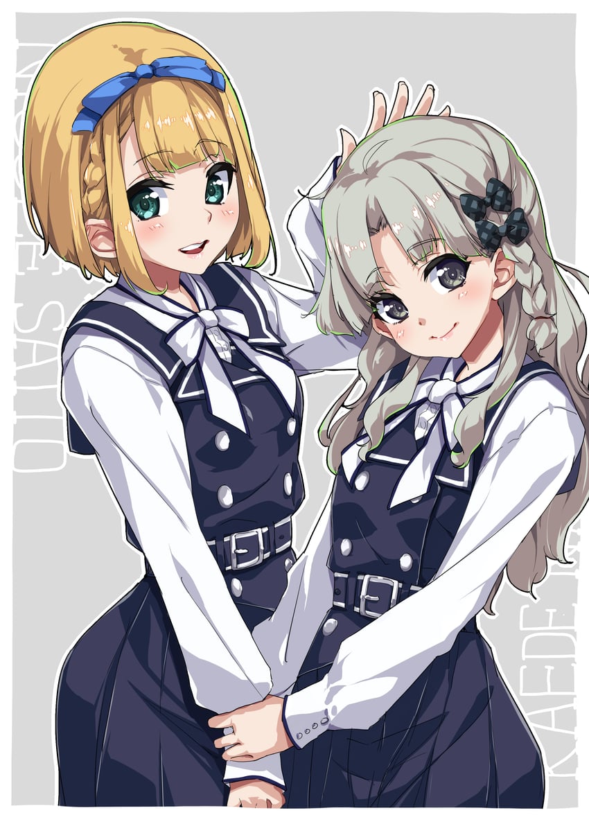 saito nicole and nagamine kaede (22/7) drawn by kisairo_kaede
