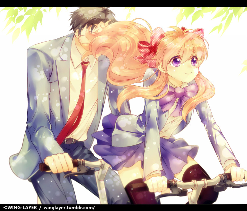 sakura chiyo and nozaki umetarou (gekkan shoujo nozaki-kun) drawn by winglayer