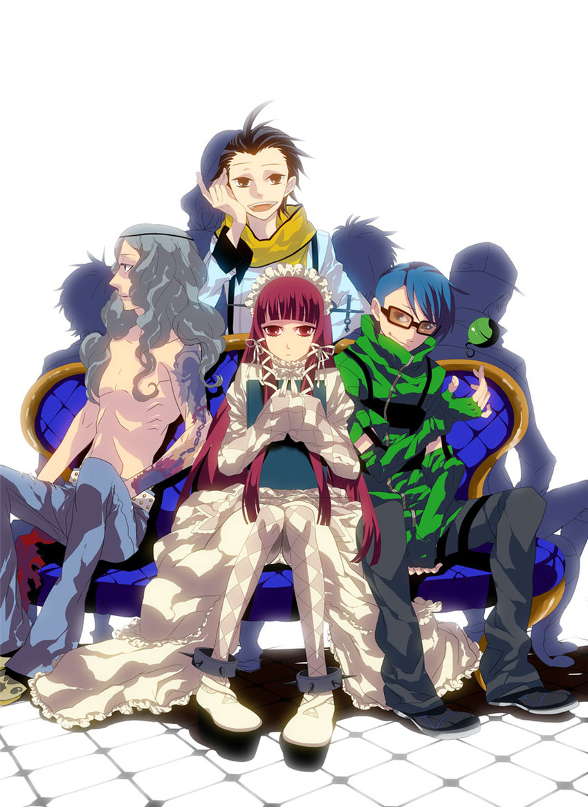 shiomi kotone, mochizuki ryouji, iori junpei, yoshino chidori, shirato jin, and 1 more (persona and 2 more) drawn by harumai