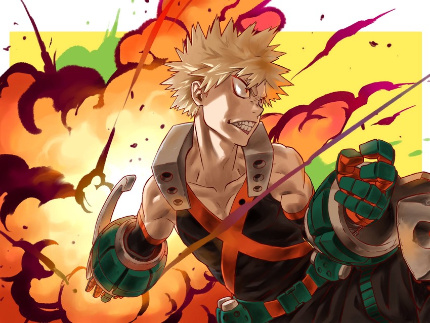 bakugou katsuki (boku no hero academia) drawn by yomoyama_yotabanashi